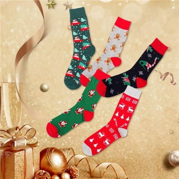 Mens‎ Dress Socks Funny Colorful Crazy Funky Crew Novelty Happy Cotton Size 9-12 - Picture 4 of 6